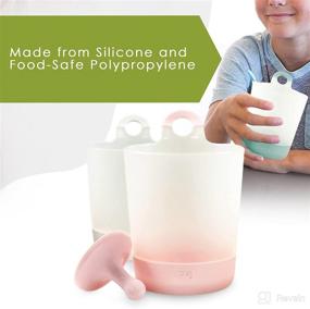 img 1 attached to 🍼 Puj Phillup/Play + Rinse Cups - 2-Pack, BPA-Free, PVC-Free, Dishwasher Safe (Blush/Marshmallow) - Improved SEO