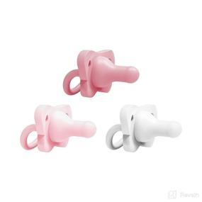 img 3 attached to Dr. Brown's HappyPaci 0-6m Silicone Pacifier - BPA Free - 3-Pack in White, Pink, Light Pink