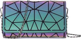 img 4 attached to Stylish and Functional Geometric Rhomboids Lattice Wallet Purse: Women's Handbags & Wallets