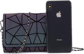 img 1 attached to Stylish and Functional Geometric Rhomboids Lattice Wallet Purse: Women's Handbags & Wallets