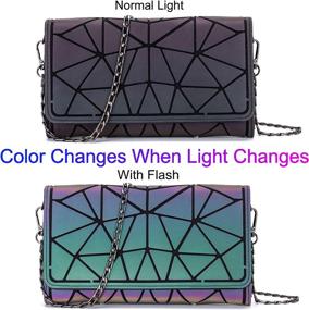 img 3 attached to Stylish and Functional Geometric Rhomboids Lattice Wallet Purse: Women's Handbags & Wallets