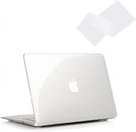 crystal clear slim hard shell protective cover and keyboard cover compatible with macbook air 13 inch (models: a1369 & a1466, release 2010-2017) logo