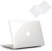 crystal clear slim hard shell protective cover and keyboard cover compatible with macbook air 13 inch (models: a1369 & a1466, release 2010-2017) logo