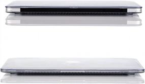 img 1 attached to Crystal Clear Slim Hard Shell Protective Cover And Keyboard Cover Compatible With MacBook Air 13 Inch (Models: A1369 & A1466, Release 2010-2017)