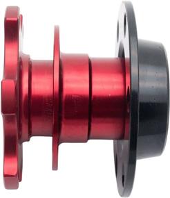 img 2 attached to MASO Universal Quick Release Snap Off Steering Wheel Boss Hub Race/Rally/Motorsport (Red) Interior Accessories