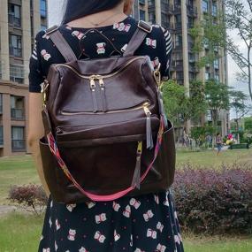 img 2 attached to Backpack Convertible Colorful Shoulder Handbags Women's Handbags & Wallets ~ Fashion Backpacks
