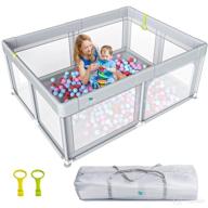 70x59x27-inch large baby playpen: packable play pens with ocean balls, ideal for babies and toddlers - indoor & outdoor baby play yards, activity center, and breathable mesh baby fence логотип