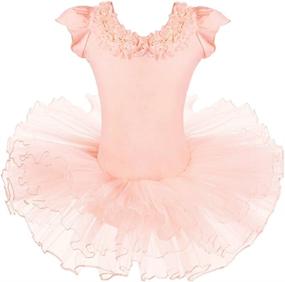 img 4 attached to BAOHULU Leotard For Girls Ballet Dance Short Sleeve Tutu Dress Ballerina Costumes