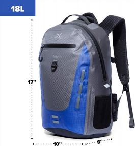 img 2 attached to XELFLY Submersipack Waterproof Backpack - Submersible, Inflatable, Floating TPU Coated Durable Nylon Dry Bag With Airtight Zipper For Kayak, Fishing, Boating, Hiking, Paddle Board (Deep Blue, 18L)
