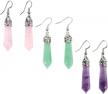 healing point crystal chakra earrings - genuine natural quartz stone - perfect gift for valentine's day or mother's day logo