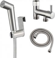 upgrade your bathroom with a high-pressure bidet sprayer and double shut-off brass valve in brushed nickel finish logo