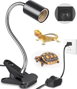 img 4 attached to 🔥 Versatile Reptile Heat Lamp Stand | Adjustable Switch, 360° Rotatable Hose Clips | Ideal for Bearded Dragon, Turtle, Lizard, Snake | Perfect for Aquariums, Chameleons, Amphibians | (Bulb NOT Included)
