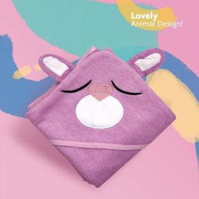 img 2 attached to Bamboo Baby Hooded Towel With Ears For Boys & Girls - Ultra Soft & Absorbent Liname Bath Towels For Babies, Toddlers, Infants (Rabbit)