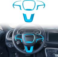 voodonala baby blue steering wheel 🔵 cover trim for dodge challenger charger 2015-2022, 4pcs логотип