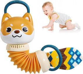 img 4 attached to Zooawa Musical Christmas Toys 18 Month+ For 2-4 Year Old Boys Girls, Toddler Learning Toy Baby Sensory Animal Dog Accordion Music Sound Travel Gift