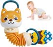 zooawa musical christmas toys 18 month+ for 2-4 year old boys girls, toddler learning toy baby sensory animal dog accordion music sound travel gift logo
