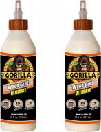 strong & waterproof: gorilla ultimate wood glue, 18 oz - natural wood color - pack of 2 logo
