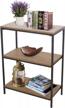 compact industrial solid wood bookcase with 3 tiers for space-saving storage in small rooms and offices logo