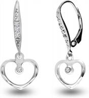 lecalla sterling silver diamond dangle earrings for women and teens - glistening g-h color, i1 clarity logo