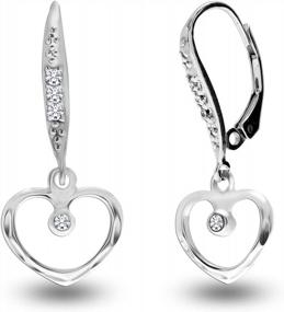 img 4 attached to LeCalla Sterling Silver Diamond Dangle Earrings For Women And Teens - Glistening G-H Color, I1 Clarity