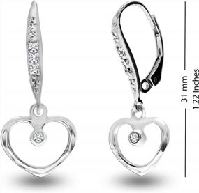 img 3 attached to LeCalla Sterling Silver Diamond Dangle Earrings For Women And Teens - Glistening G-H Color, I1 Clarity
