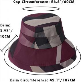 img 3 attached to Stylish Women'S Foldable Plaid Bucket Hat For Outdoor Sun And Rain Protection, With Chin Strap - DOCILA
