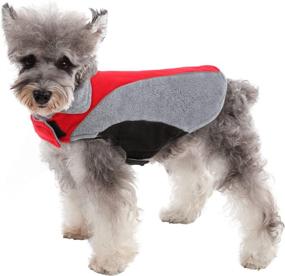 img 4 attached to 🐶 MIGOHI Dog Winter Coat: Reversible Fleece Jacket with Harness Hole for Small Medium Large Dogs – Keep your Pet Warm in Cold Weather, Red S