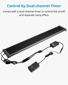 img 1 attached to 🐠 NICREW Saltwater Aquarium LED Light, Marine Fish Tank Light for Coral Reef Tanks, 2-Channel Timer Included, 30-36 Inch, 32W