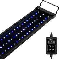 🐠 nicrew saltwater aquarium led light, marine fish tank light for coral reef tanks, 2-channel timer included, 30-36 inch, 32w логотип