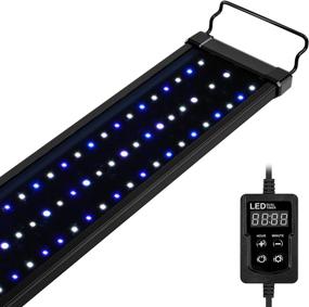 img 4 attached to 🐠 NICREW Saltwater Aquarium LED Light, Marine Fish Tank Light for Coral Reef Tanks, 2-Channel Timer Included, 30-36 Inch, 32W
