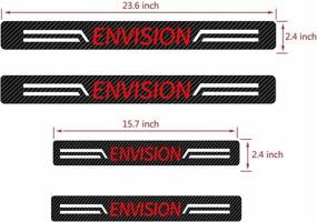 img 3 attached to JYCars 4 Pcs For Buick Envision Door Sill Protector Reflective 4D Carbon Fiber Sticker Decoration Door Entry Guard Door Sill Scuff Plate Stickers Accessories For Envision