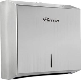 img 4 attached to Stainless-218 Commercial Hand Towel Dispenser For Bathroom - PLUSSEN Wall Mounted Paper Towel Holder Made Of Real 304 Stainless Steel