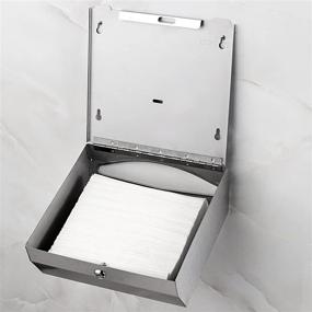 img 2 attached to Stainless-218 Commercial Hand Towel Dispenser For Bathroom - PLUSSEN Wall Mounted Paper Towel Holder Made Of Real 304 Stainless Steel