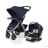 👶 chicco bravo 3-in-1 trio travel system with top-rated keyfit 30 infant car seat and base – quick-fold stroller combo in brooklyn/navy logo
