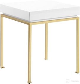 img 2 attached to Iconic Home Nightstand Lacquer Contemporary Furniture and Bedroom Furniture