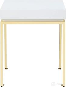 img 1 attached to Iconic Home Nightstand Lacquer Contemporary Furniture and Bedroom Furniture