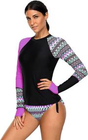 img 3 attached to 👙 REKITA Women's Rashguard Tankini Swimsuit: Stylish Swimwear and Cover-Ups for Women