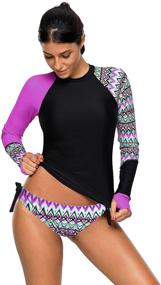 img 1 attached to 👙 REKITA Women's Rashguard Tankini Swimsuit: Stylish Swimwear and Cover-Ups for Women