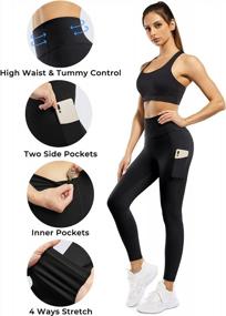 img 2 attached to Enhance Your Workout Experience With Styleword Women'S High-Waist Yoga Pants With Pockets