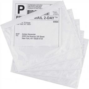 img 4 attached to 500 Pack 7.5" X 5.5" Methdic Clear Strong Adhesive Packing List Shipping Labels Envelopes Pouches