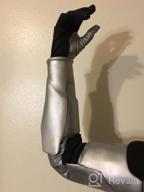 img 1 attached to Long Satin Finger Gloves For Women'S Evening Party - 21 Inch In Black And White review by Coby Hall