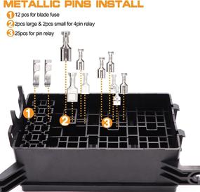 img 1 attached to 12-Slot Fuse Relay Box: A Comprehensive Solution with 6 Relays, 6 ATC/ATO Fuses, and 41 Metallic Pins for Automotive, Jeep, Boat, Car, Marine Engine Bay