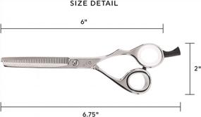 img 2 attached to Cricket Centrix Classic C 3560 5.75" Thinning Shear Professional Stylist Hair Cutting Thinning Scissor Japanese Steel, Includes A Complimentary Bag With Accessories