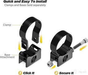 img 1 attached to Scosche PSM21006-175 BaseClamp Adjustable Whip/Flag Mount Base with 1.75” Tube Clamp - ATV, UTV, and Side x Side Compatible, Black