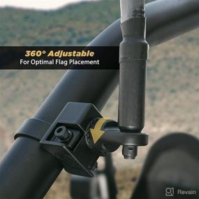 img 2 attached to Scosche PSM21006-175 BaseClamp Adjustable Whip/Flag Mount Base with 1.75” Tube Clamp - ATV, UTV, and Side x Side Compatible, Black