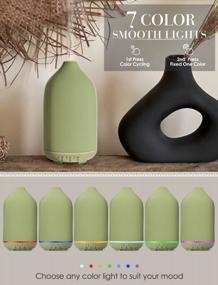 img 3 attached to SALKING Stone Diffuser, Ceramic Ultrasonic Essential Oil Diffuser For Aromatherapy, Birthday Gift (Matcha Green)