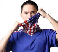 продемонстрируйте свой патриотизм с комфортом в наших мягких многоразовых гетрах с воротником под американский флаг логотип