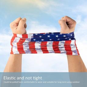 img 2 attached to Продемонстрируйте свой патриотизм с комфортом в наших мягких многоразовых гетрах с воротником под американский флаг