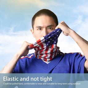 img 1 attached to Show Your Patriotism In Comfort With Our Soft, Reusable American Flag Neck Gaiter