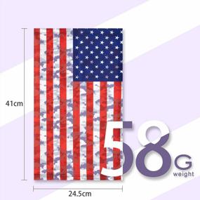 img 3 attached to Продемонстрируйте свой патриотизм с комфортом в наших мягких многоразовых гетрах с воротником под американский флаг